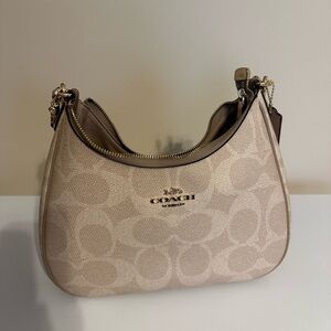 Coach Teri Hobo Bag in Blocked Signature Canvas